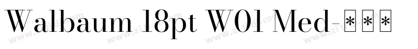 Walbaum 18pt W01 Med字体转换